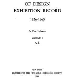 National Academy of Design exhibition record 1826-1860 in two volumes by Mary Bartlett Cowdrey New York Historical Society New York NY 1943.